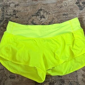 Lululemon Athletica Neon Yellow Athletic Shorts